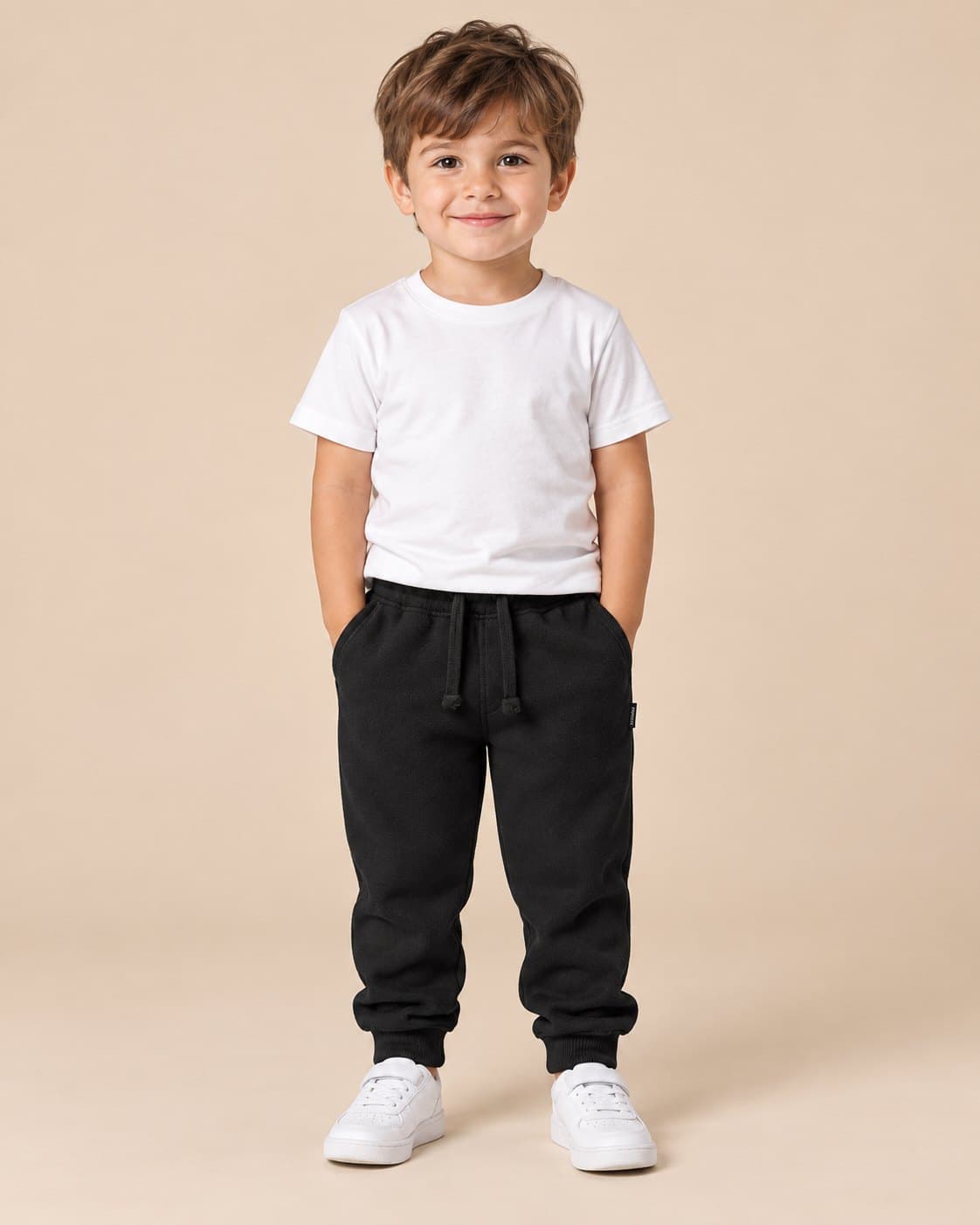 Kids Fleece Joggers - Black