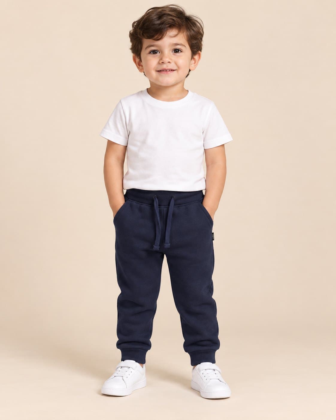 Kids Fleece Joggers - Navy