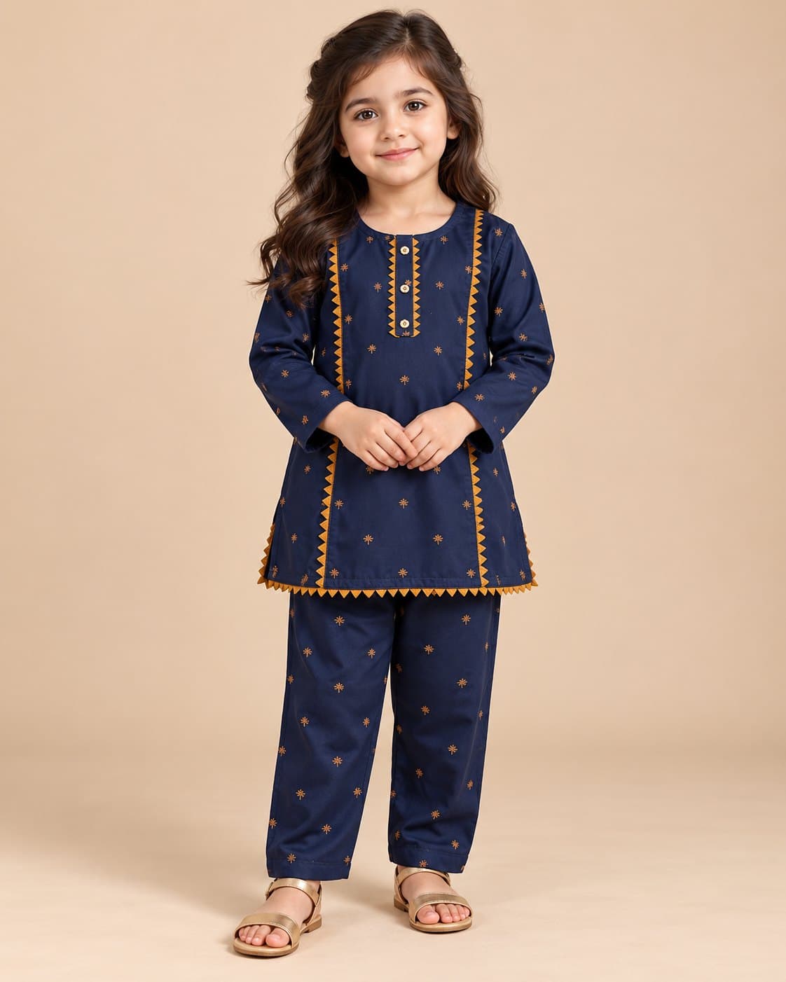Printed Shalwar Kameez - Dark Blue